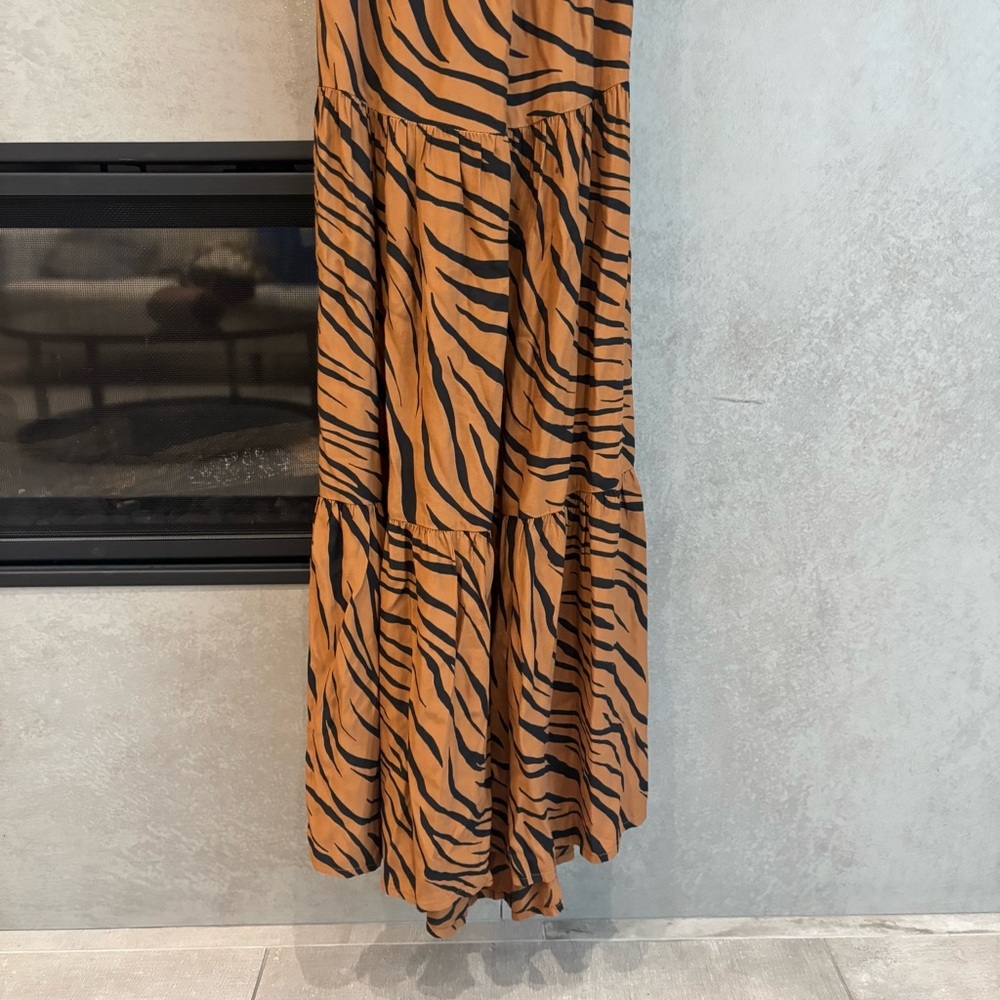 FAITHFULL THE BRAND Corvina Animal Print Midi Dress, Size 2 - Picture 7 of 14